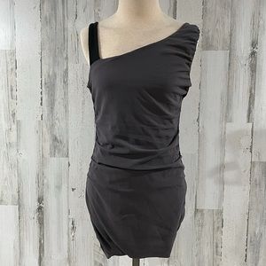 LINQ Los Angeles Gray Ruched Mini Dress Size S